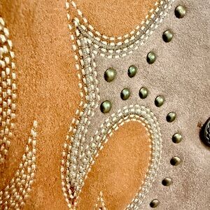 Lucky & Blessed Tan Suede Vest